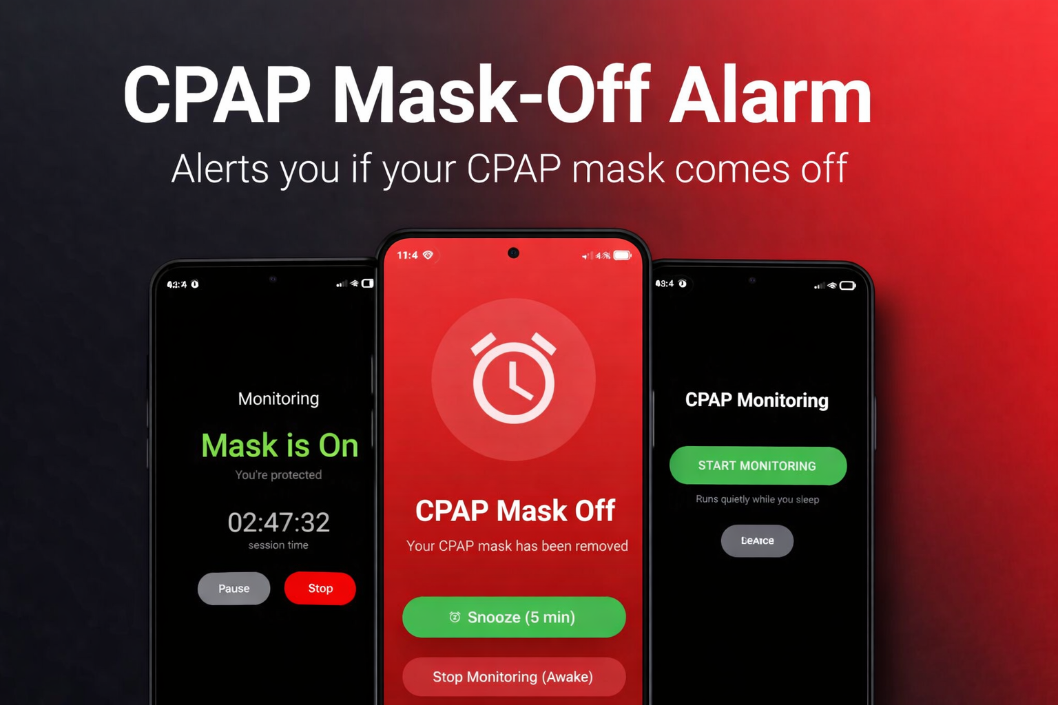 CPAP Mask-Off Alarm