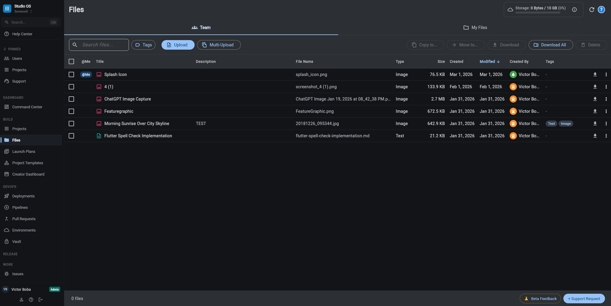 SomexAI Studio OS screenshot