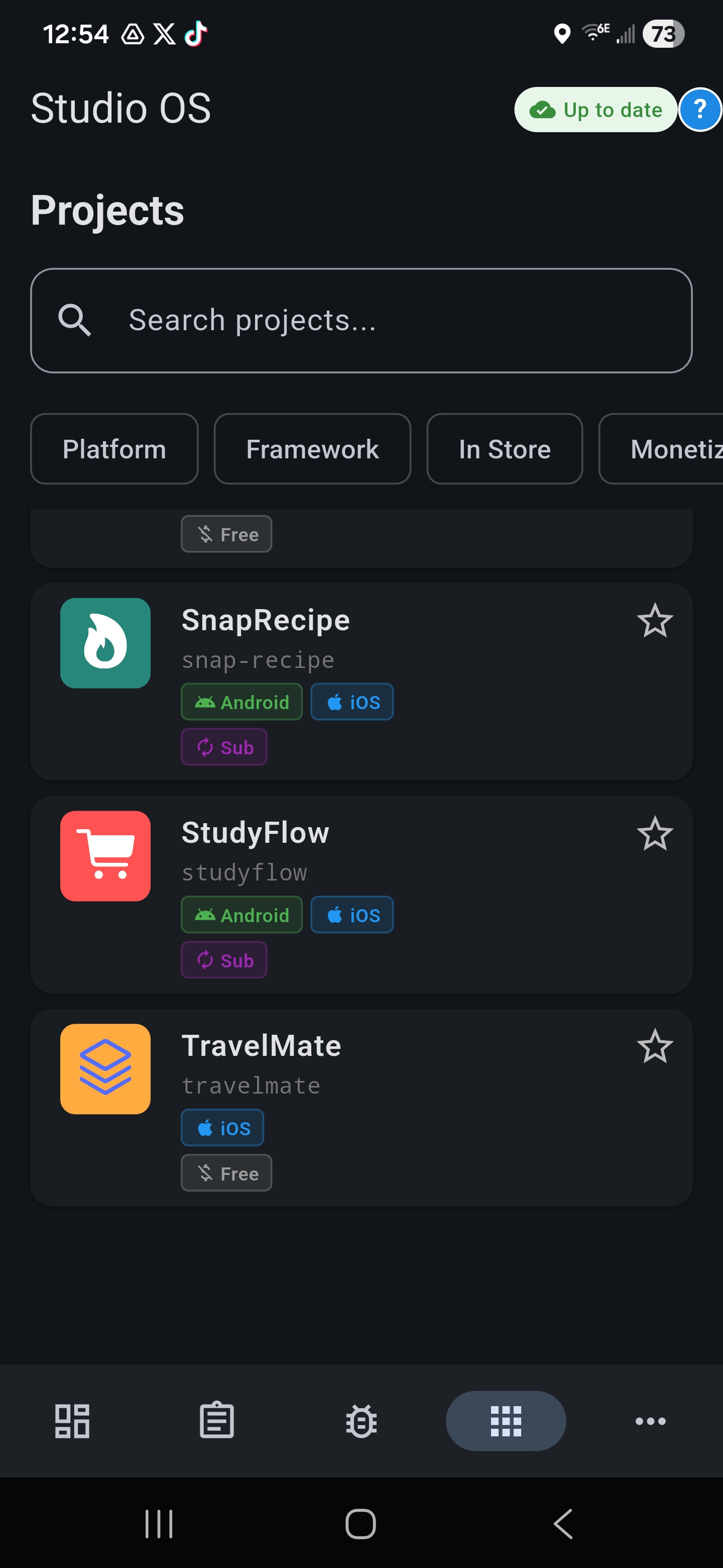 Studio OS Android screenshot