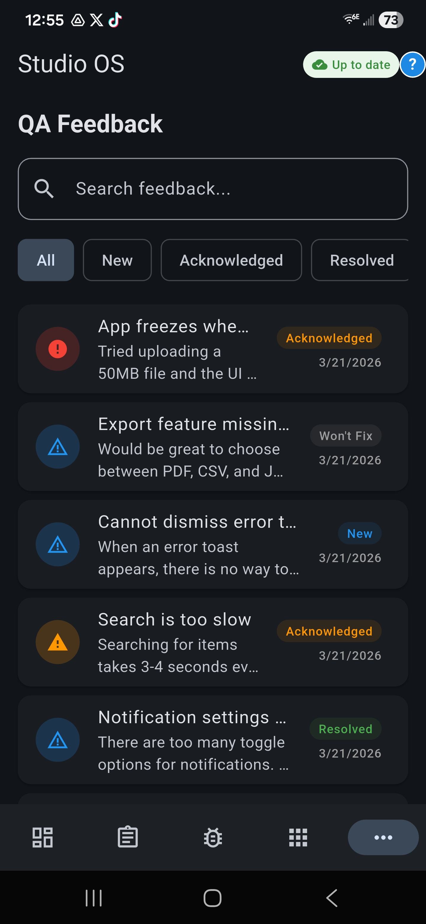Studio OS Android screenshot